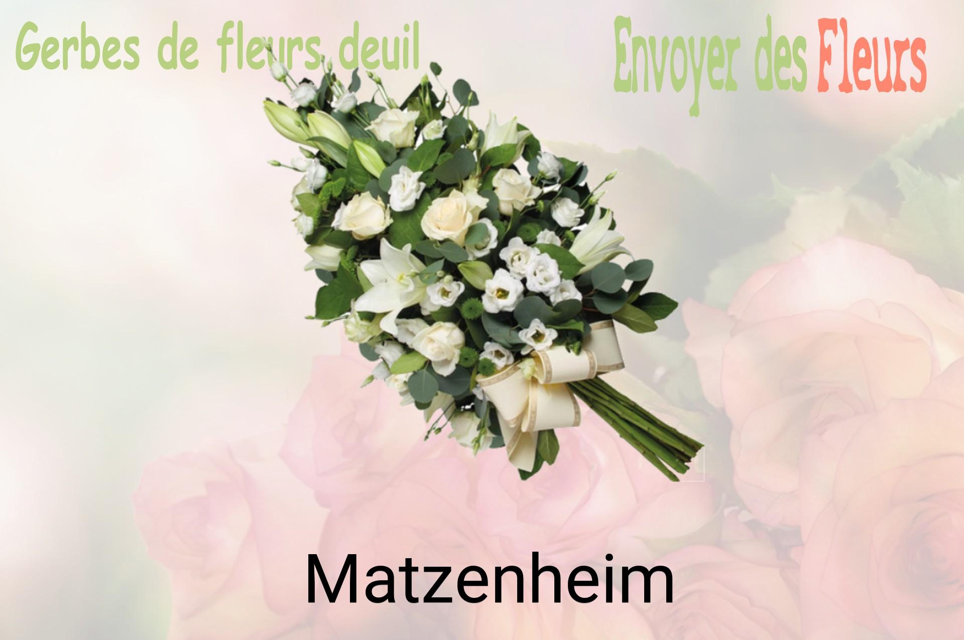 Gerbe de fleurs de deuil livrée à Matzenheim